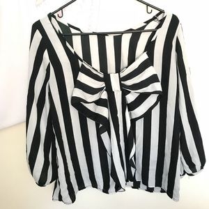 Alloy Apparel bow tie blouse